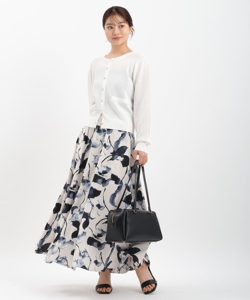 Andemiu（アンデミュウ）の「キンボタンメッシュカーディガン571991（カーディガン/ボレロ・レディース・グレー/オフホワイト/ブラック/ブルー・FREE）」の5枚目の写真