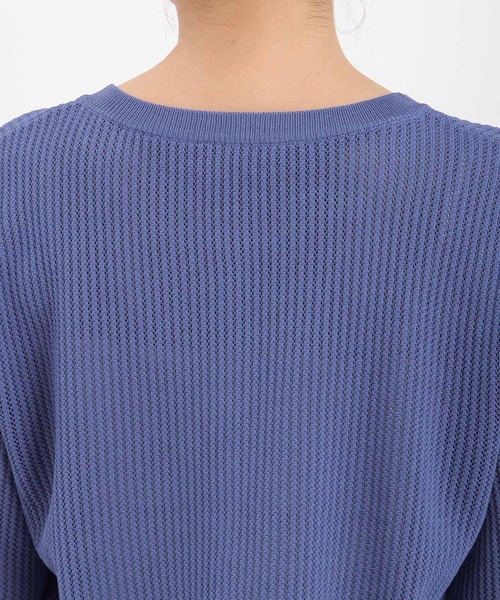 Andemiu（アンデミュウ）の「キンボタンメッシュカーディガン571991（カーディガン/ボレロ・レディース・グレー/オフホワイト/ブラック/ブルー・FREE）」の17枚目の写真