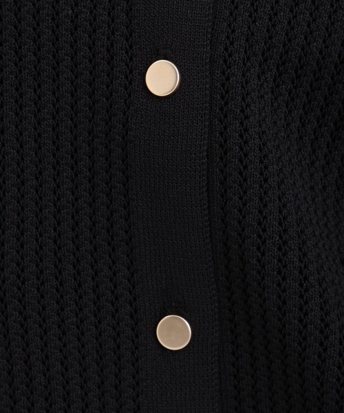Andemiu（アンデミュウ）の「キンボタンメッシュカーディガン571991（カーディガン/ボレロ・レディース・グレー/オフホワイト/ブラック/ブルー・FREE）」の20枚目の写真