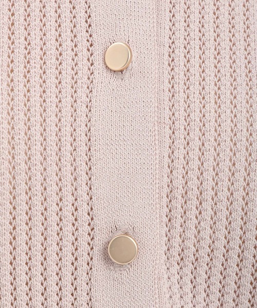 Andemiu（アンデミュウ）の「キンボタンメッシュカーディガン571991（カーディガン/ボレロ・レディース・グレー/オフホワイト/ブラック/ブルー・FREE）」の21枚目の写真