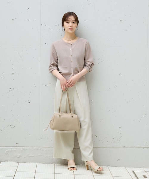 Andemiu（アンデミュウ）の「キンボタンメッシュカーディガン571991（カーディガン/ボレロ・レディース・グレー/オフホワイト/ブラック/ブルー・FREE）」の22枚目の写真