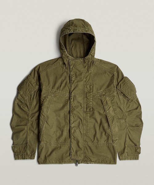 G-STAR(ジースター)の「GA-1 Cotton Parka/ヴィンテージライクウォッシュド加工ミリタリーディテールコットンパーカー(ミリタリージャケット・メンズ・ダークオリーブ・SMALL/MEDIUM/LARGE)」の2枚目の写真