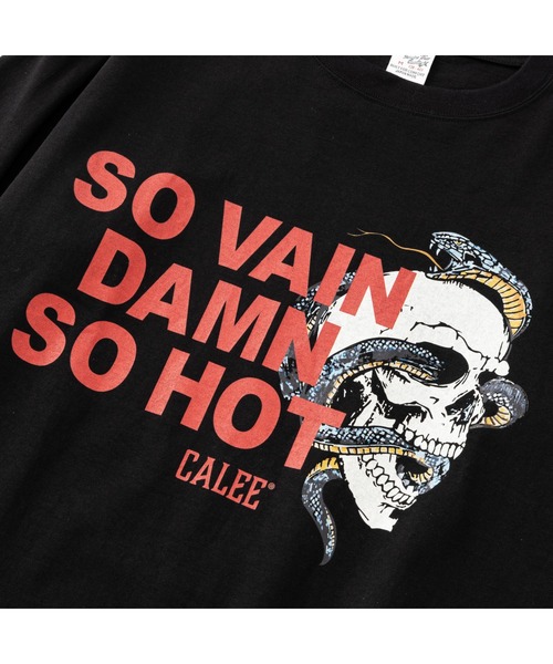 CALEE（キャリー）の「SNAKE SKULL LOGO DROP L/S TEE ＜EXCLUSIVE＞（Tシャツ/カットソー・メンズ・ブラック×レッド・MEDIUM/LARGE/X-LARGE/XX-LARGE）」の3枚目の写真