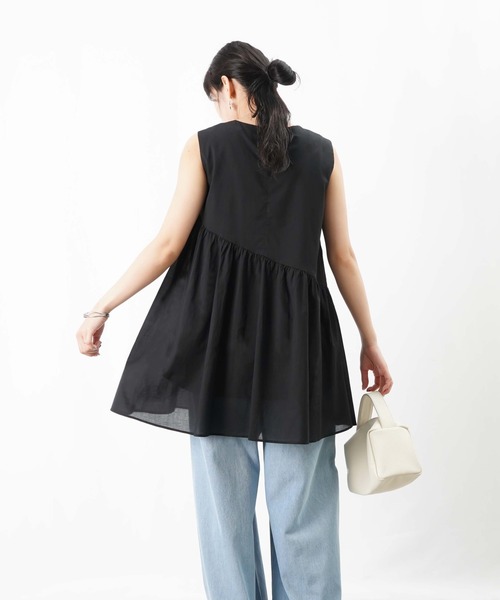 セール】LC/LLL ノースリーブティアードチュニック（Tシャツ