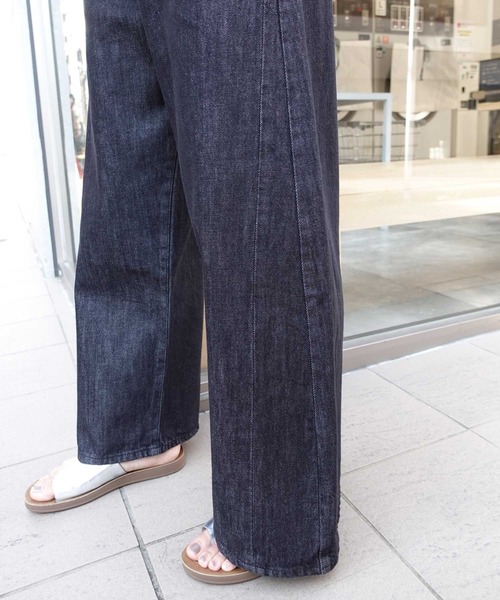 セール】パネル切替バレルデニムパンツ（デニムパンツ