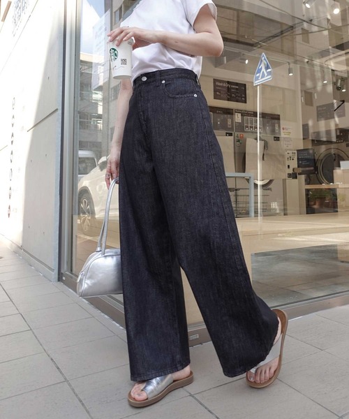 ネメス 切り替えパンツ セール】パネル切替バレルデニムパンツ（デニムパンツ