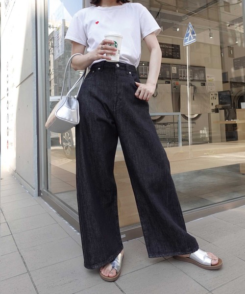 CORNERS（コーナーズ）の「パネル切替バレルデニムパンツ（デニムパンツ・レディース・ブラック/インディゴブルー・マルチサイズ）」の10枚目の写真