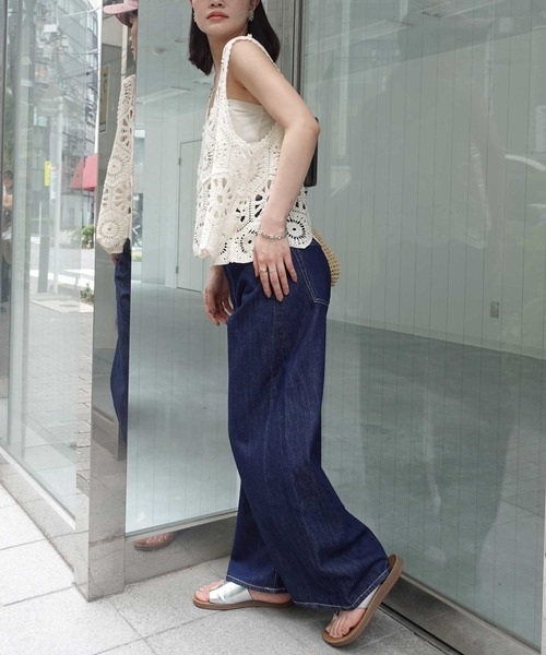 CORNERS（コーナーズ）の「パネル切替バレルデニムパンツ（デニムパンツ・レディース・ブラック/インディゴブルー・マルチサイズ）」の18枚目の写真