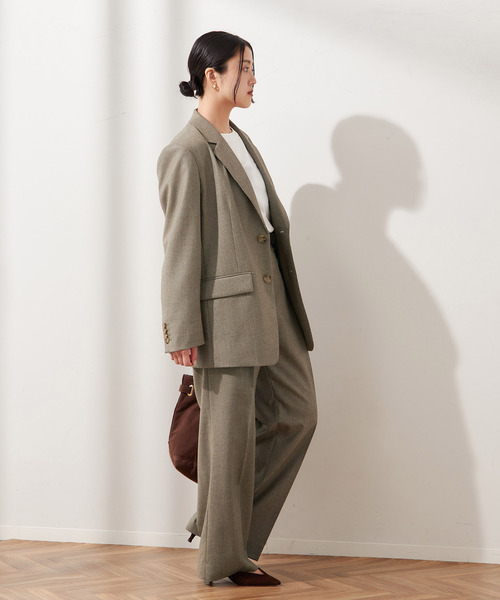 journal standard L'essage（ジャーナルスタンダードレサージュ）の「チェックパンツ（スラックス・レディース・ブラウン系その他・38/36）」の4枚目の写真