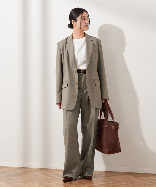 journal standard L'essage（ジャーナルスタンダードレサージュ）の「チェックパンツ（スラックス・レディース・ブラウン系その他・38/36）」の5枚目の写真