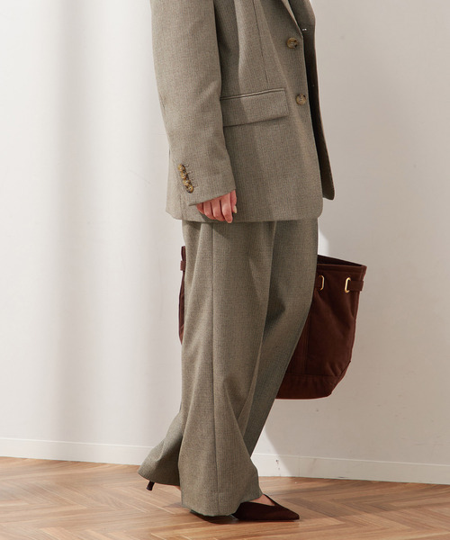 journal standard L'essage（ジャーナルスタンダードレサージュ）の「チェックパンツ（スラックス・レディース・ブラウン系その他・38/36）」の6枚目の写真