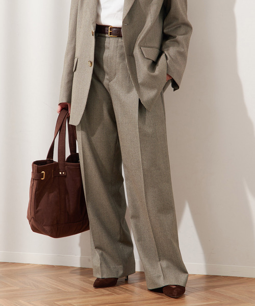 journal standard L'essage（ジャーナルスタンダードレサージュ）の「チェックパンツ（スラックス・レディース・ブラウン系その他・38/36）」の8枚目の写真
