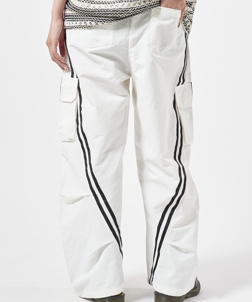 Theater code(シアターコード)の「Cargo Wide Line Pants/ワイドカーゴラインパンツ(カーゴパンツ・メンズ・ブラック/グレー/ホワイト・M/L)」の2枚目の写真