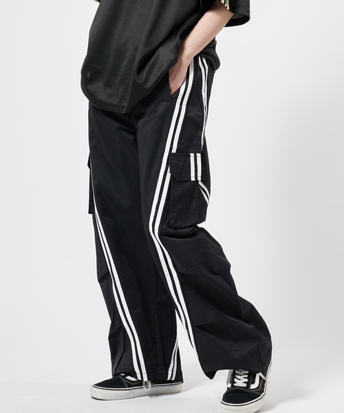 DIESEL カーゴパンツ ホワイト・ブラック Cargo Wide Line Pants/ワイドカーゴラインパンツ（カーゴパンツ