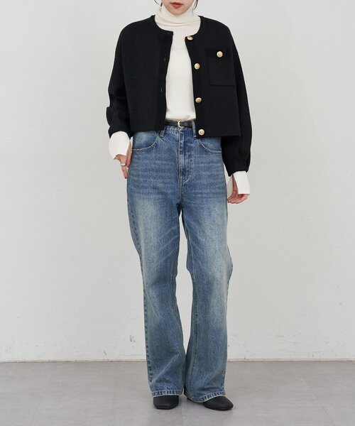 SHENERY(シーナリー)の「ストレートデニム(デニムパンツ・レディース・ブルー・34/36/38)」の2枚目の写真