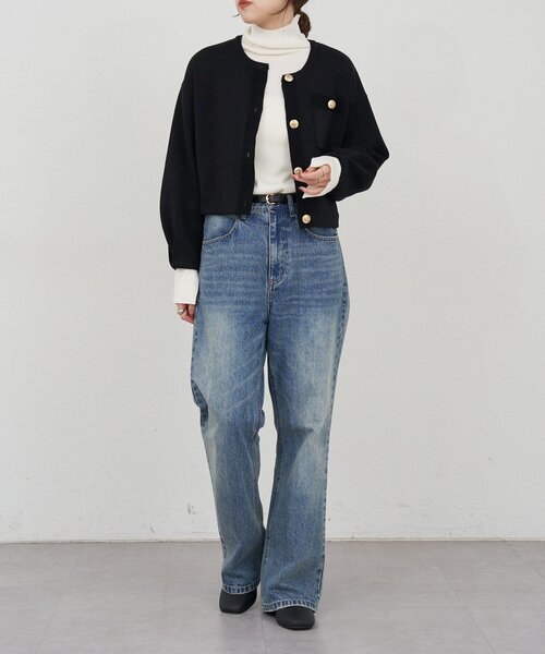 SHENERY(シーナリー)の「ストレートデニム(デニムパンツ・レディース・ブルー・34/36/38)」の3枚目の写真