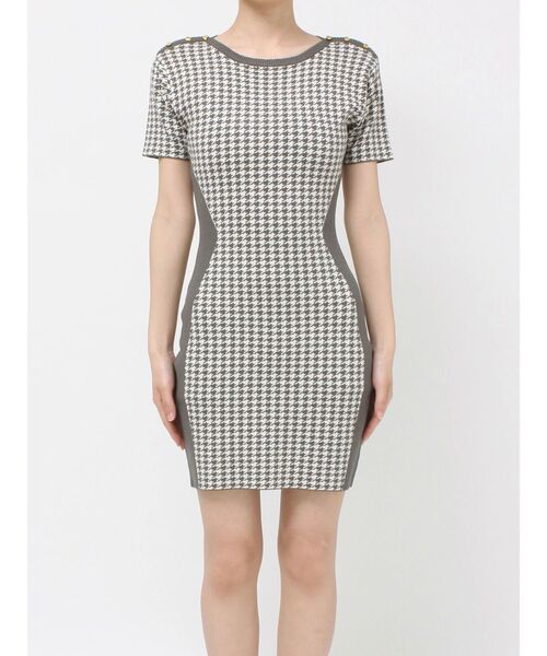 RESEXXY（リゼクシー）の「ハウンドトゥースミニニットワンピース（ワンピース・レディース・チャコールグレー/ブラック/ピンク・FREE）」の12枚目の写真