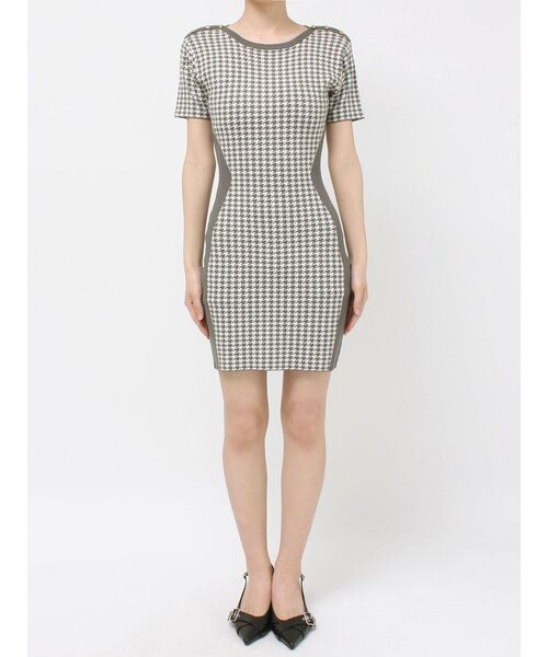 RESEXXY（リゼクシー）の「ハウンドトゥースミニニットワンピース（ワンピース・レディース・チャコールグレー/ブラック/ピンク・FREE）」の19枚目の写真