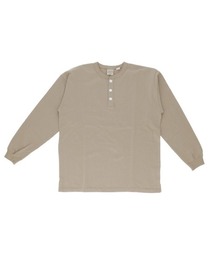 Goodwear USAコットン袖リブヘンリーネックロンT