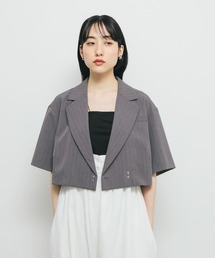 KBF | ストライプショートジャケット(その他アウター)