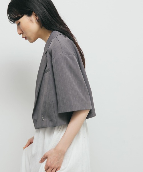 セール】ストライプショートジャケット（その他アウター）｜KBF