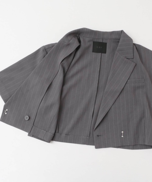 セール】ストライプショートジャケット（その他アウター）｜KBF