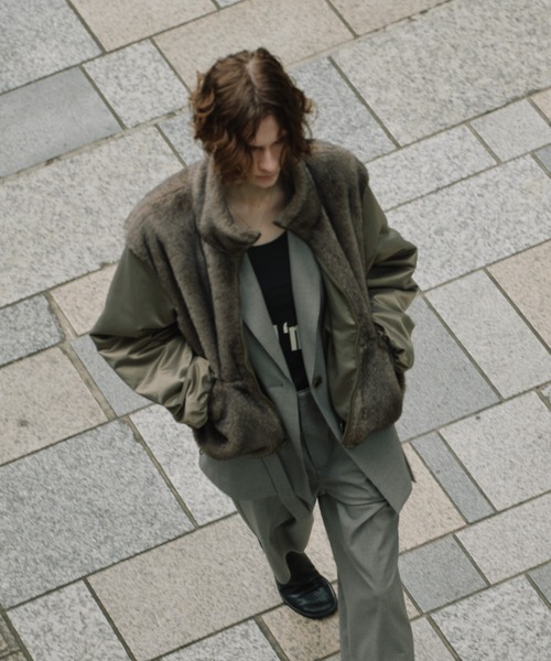 CEPIE.（セピエ）の「CEPIE./リバーシブルジップブルゾン（ブルゾン・レディース・ネイビー/カーキ・FREE）」の2枚目の写真