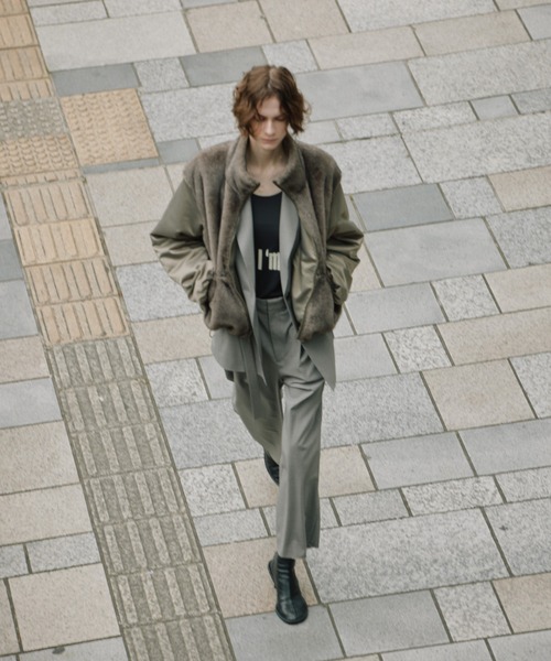 CEPIE.（セピエ）の「CEPIE./リバーシブルジップブルゾン（ブルゾン・レディース・ネイビー/カーキ・FREE）」の3枚目の写真