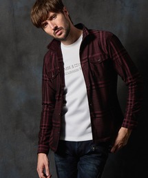 HIDEAWAYS NICOLE | フロッキープリントスタンドカラーシャツ(シャツ/ブラウス)