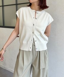 Thevon | ニュアンスボタンフレンチカーディガン(ニット/セーター)