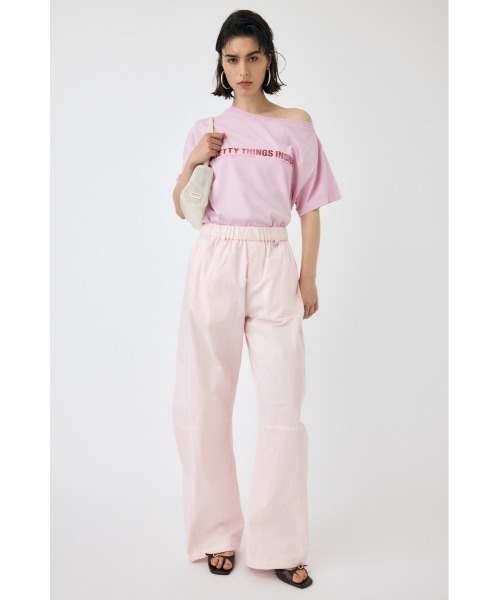 MOUSSY（マウジー）の「CURVED LINE EASY パンツ（カーゴパンツ・レディース・ホワイト/ピンク/ライトブラック・1/2）」の12枚目の写真