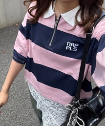 ●ハーフジップラガー風Tシャツ
