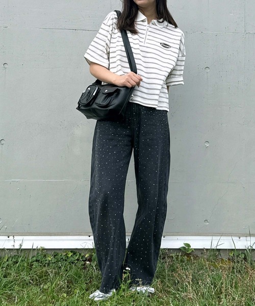 AS KNOW AS plus（アズノゥアズプラス）の「●ハーフジップラガー風Tシャツ（Tシャツ/カットソー・レディース・ホワイト系その他/ピンク系その他/ブラウン系/サックスブルー系・FREE）」の20枚目の写真