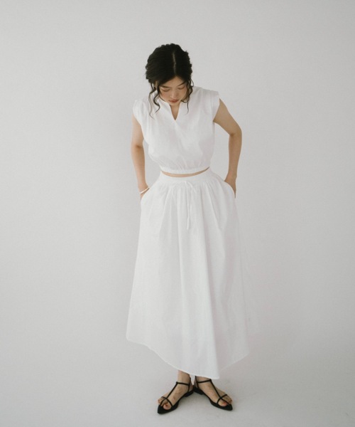 DRWCYS(ドロシーズ)の「ギャザーボリュームセットアップ(ワンピース・レディース・ホワイト/ブラック・FREE)」の9枚目の写真