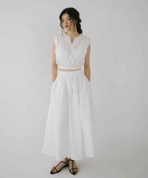 DRWCYS(ドロシーズ)の「ギャザーボリュームセットアップ(ワンピース・レディース・ホワイト/ブラック・FREE)」の8枚目の写真