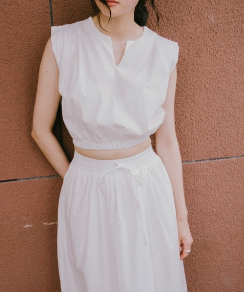 DRWCYS(ドロシーズ)の「ギャザーボリュームセットアップ(ワンピース・レディース・ホワイト/ブラック・FREE)」の3枚目の写真