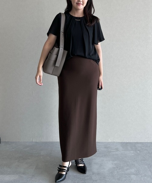 mysty woman（ミスティウーマン）の「フロントバーブラウス　581440（シャツ/ブラウス・レディース・ブラック/オフホワイト/ブルー・FREE）」の19枚目の写真