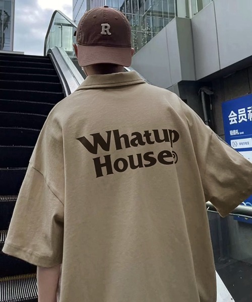 THE HITSS(ヒッツ)の「ワンポイント ロゴ バックプリント オーバーサイズ ポロシャツ(ポロシャツ・メンズ・ブラック/アイボリー/ホワイト・FREE)」の18枚目の写真