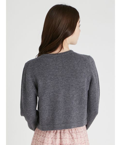 CELFORD（セルフォード）の「SUPER FINE MERINO WOOLビジュー釦カーディガン（カーディガン/ボレロ・レディース・グリーン/チャコールグレー/ブラック/アイボリー・F）」の8枚目の写真