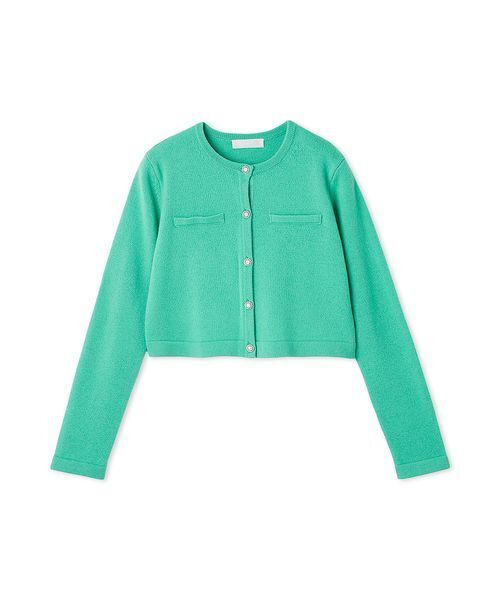 CELFORD（セルフォード）の「SUPER FINE MERINO WOOLビジュー釦カーディガン（カーディガン/ボレロ・レディース・グリーン/チャコールグレー/ブラック/アイボリー・F）」の16枚目の写真
