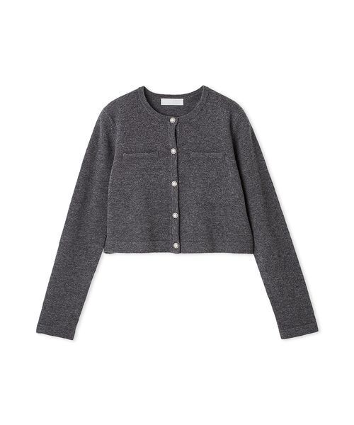 CELFORD（セルフォード）の「SUPER FINE MERINO WOOLビジュー釦カーディガン（カーディガン/ボレロ・レディース・グリーン/チャコールグレー/ブラック/アイボリー・F）」の17枚目の写真