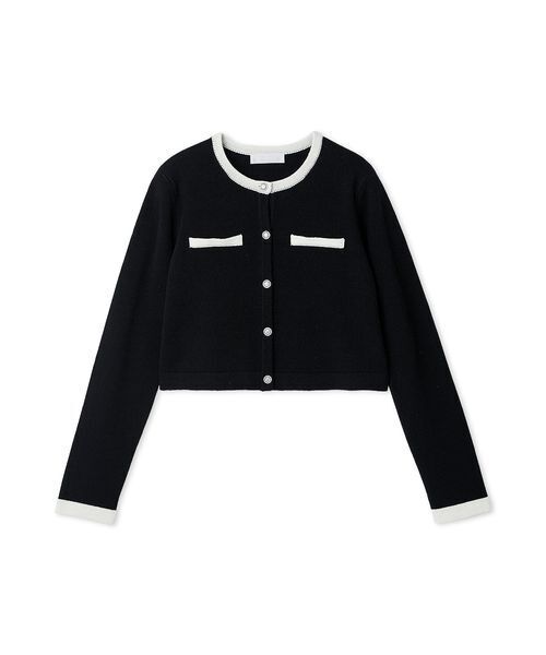 CELFORD（セルフォード）の「SUPER FINE MERINO WOOLビジュー釦カーディガン（カーディガン/ボレロ・レディース・グリーン/チャコールグレー/ブラック/アイボリー・F）」の20枚目の写真