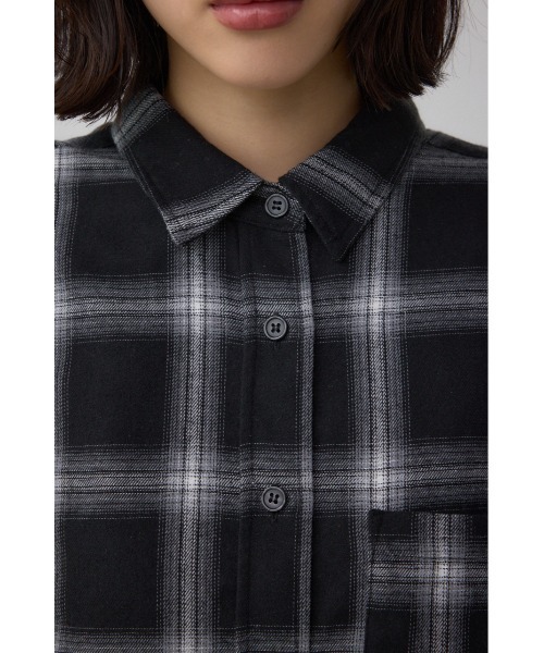 AZUL by moussy(アズールバイマウジー)の「切替デザインチェックシャツ(シャツ/ブラウス・レディース・ブラウン系その他/ブラック系その他・FREE)」の9枚目の写真