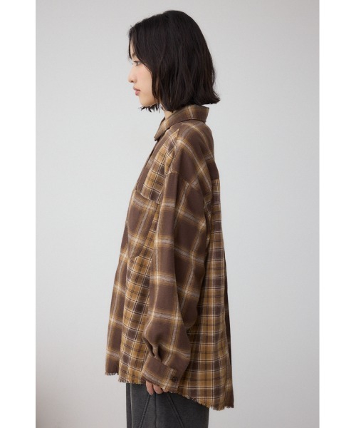 AZUL by moussy(アズールバイマウジー)の「切替デザインチェックシャツ(シャツ/ブラウス・レディース・ブラウン系その他/ブラック系その他・FREE)」の19枚目の写真