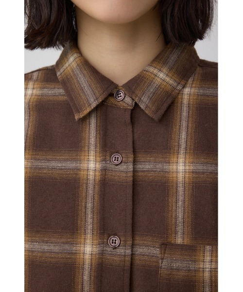 AZUL by moussy(アズールバイマウジー)の「切替デザインチェックシャツ(シャツ/ブラウス・レディース・ブラウン系その他/ブラック系その他・FREE)」の21枚目の写真