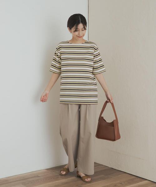 URBAN RESEARCH DOORS（アーバンリサーチドアーズ）の「マルチボーダーTシャツ（Tシャツ/カットソー・レディース・アイボリー/ブルー系その他・MEDIUM）」の11枚目の写真