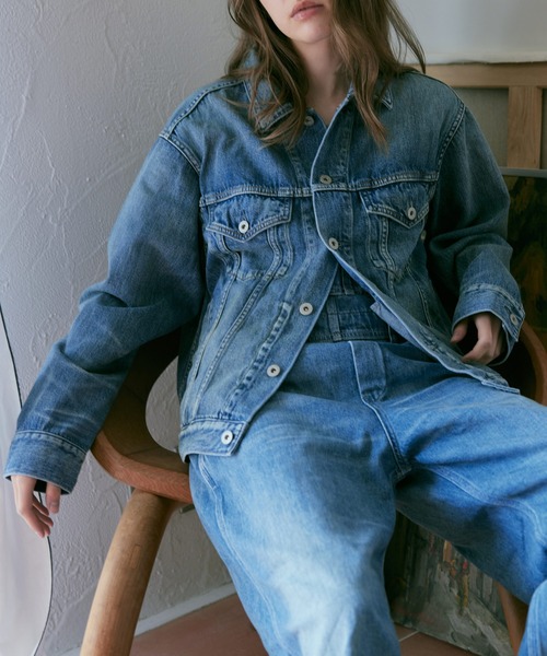 RNA-N(アールエヌエーエヌ)の「J2147 DENIM TRUCKER JACKET(デニムジャケット・レディース・ブルー系その他/ブルー系その他2・FREE)」の2枚目の写真