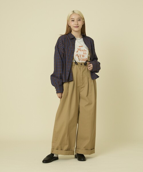 FREAK'S STORE（フリークスストア）の「チェック ショートシャツ（シャツ/ブラウス・レディース・ブラック/グリーン/ブラウン・ﾌﾘ-）」の4枚目の写真