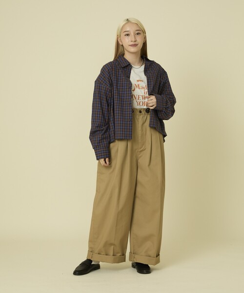 FREAK'S STORE（フリークスストア）の「チェック ショートシャツ（シャツ/ブラウス・レディース・ブラック/グリーン/ブラウン・ﾌﾘ-）」の7枚目の写真