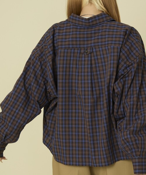 FREAK'S STORE（フリークスストア）の「チェック ショートシャツ（シャツ/ブラウス・レディース・ブラック/グリーン/ブラウン・ﾌﾘ-）」の12枚目の写真